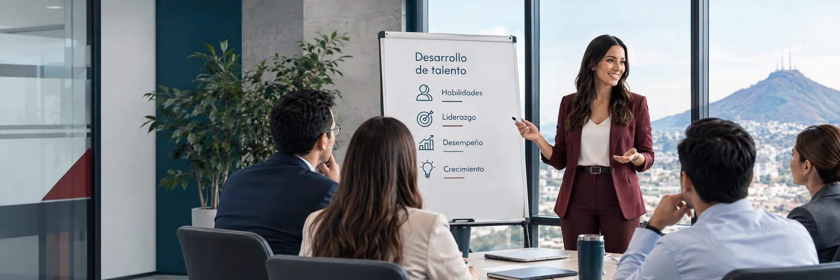 Sesión de capacitación de FACTO sobre desarrollo de talento con un equipo directivo en Chihuahua